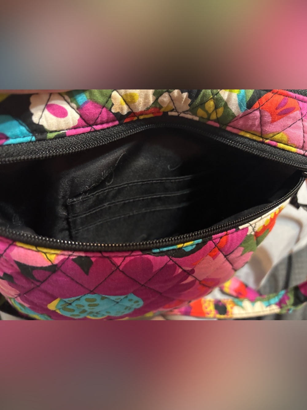 Vera Bradley Multicolor Floral Quilted Crossbody - Picture 7 of 10